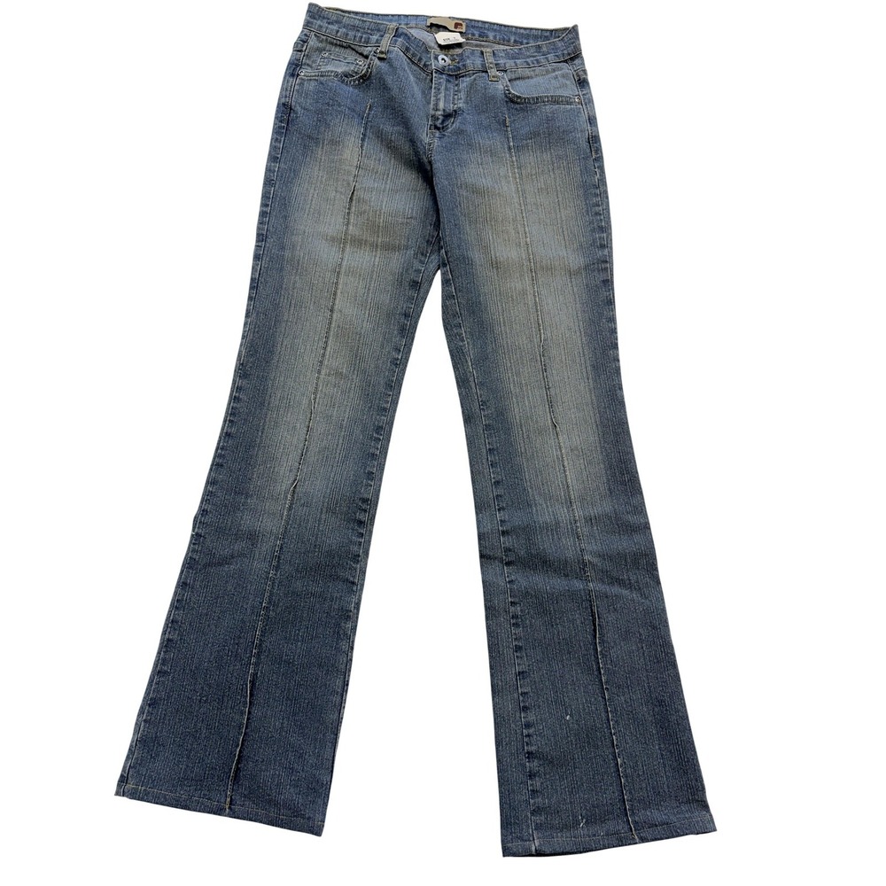 GS Bootcut Jeans Juniors 7 Blue Med Wash Mid Rise Stretch Denim Pants 30x31